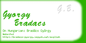 gyorgy bradacs business card