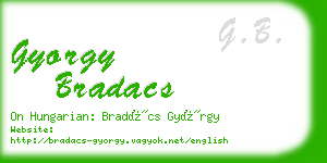 gyorgy bradacs business card
